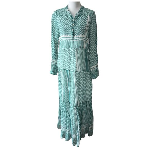 Vintage Ibiza Long Sleeve Cotton Maxi Dress Free Size - Picture 2 of 14
